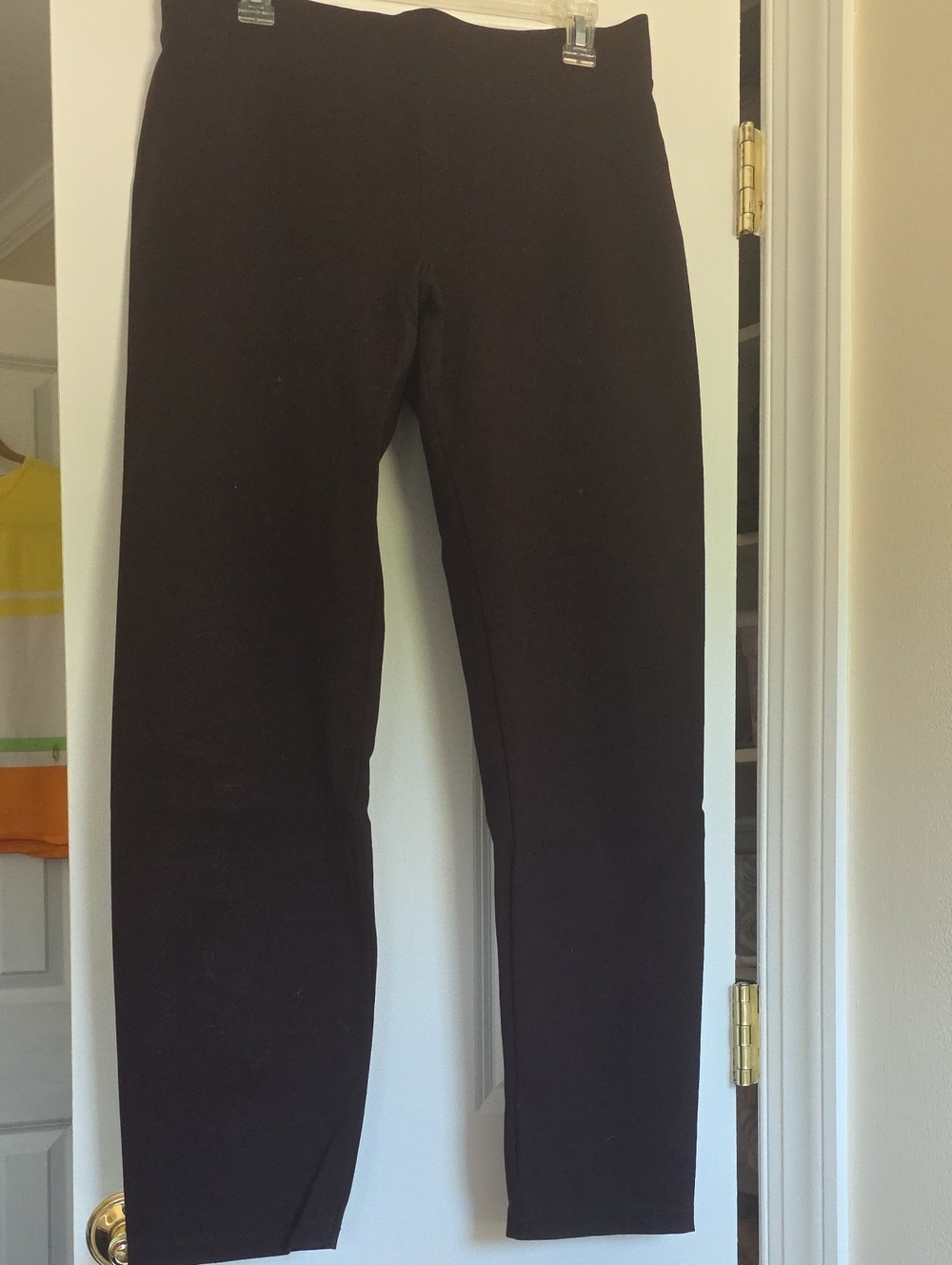 Eileen Fisher Size Medium Dark Brown Pull On Pants. Jersey Knit Machine Wash
